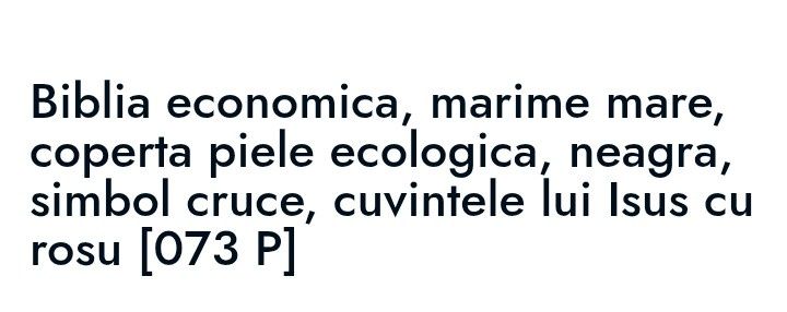 Vând biblii medii