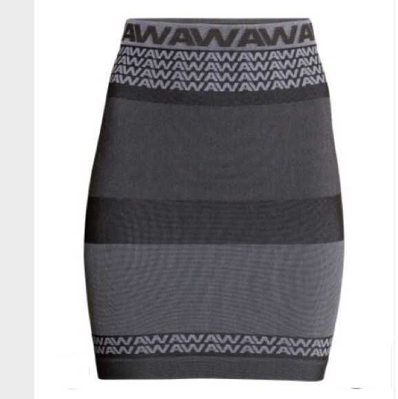 Auth Alexander Wang x HM Fusta Jacquard Knit Gri & Negru Mărime: S