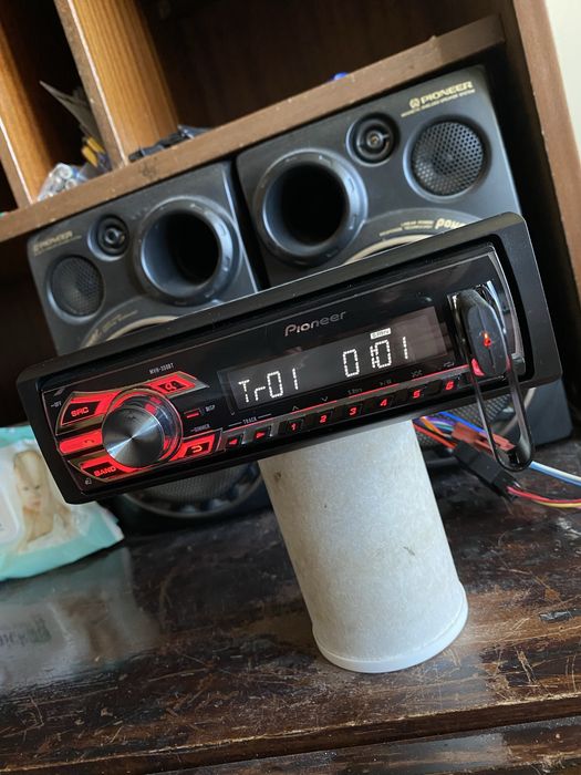 Pioneer MVH-350BT - BLUETOOTH, USB, Aux авто радио плеър за кола cd сд