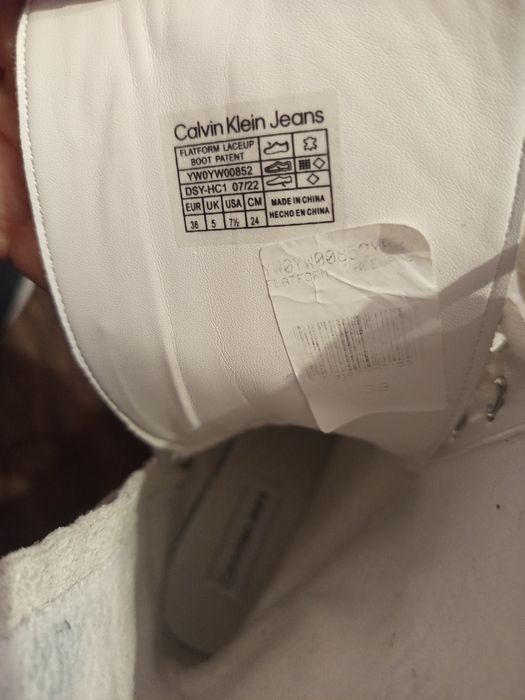 Бели боти Calvin Klein Jeans
