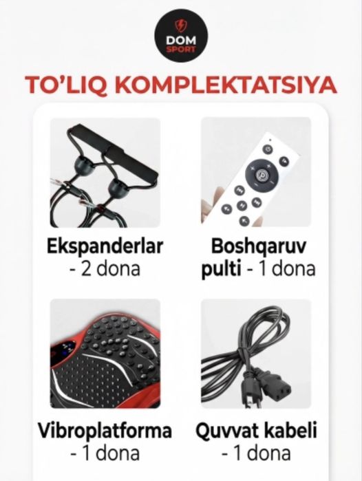 Vibroplatforma ozish uchun, fitness - vibrotrenajer, pult bilan