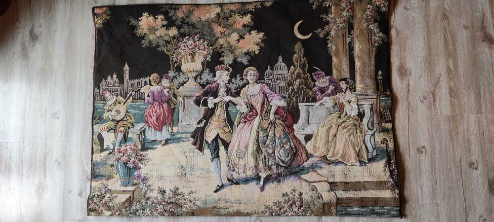 TAPISERIE FRANTA cu scena galanta stare foarte buna 127 cm * 91 cm