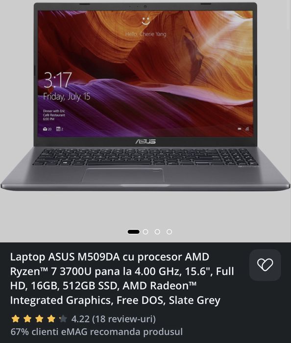 Laptop nou Asus M509DA