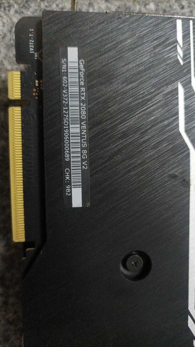 Продается видеокарта MSI GeForse RTX 2080 VENTUS 8G V2