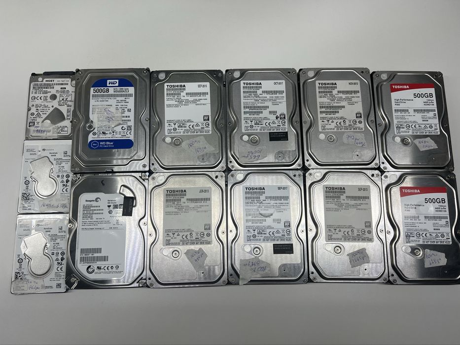 Жесткие диски HDD 500Gb здоровье 100%