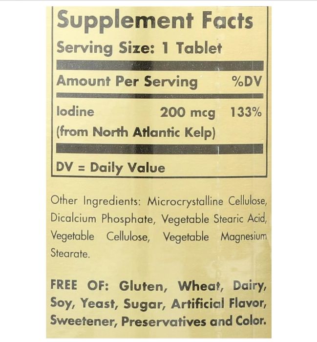 Kelp,Solgar,келп,йод из ламинария,250таб