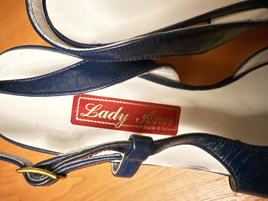 Чисто нови италиански Vero Cuoio 8 1/2 ;кожени дамски чехли с лепка 38