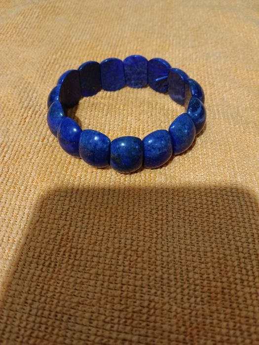 Bratara lapis lazuli lățime 1.7 cm interior 6.5 reglabil