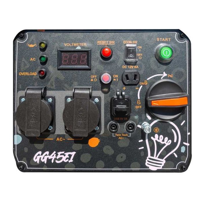 Generator curent electric 4.5kw 230V, benzina, silentios - ITC Power GG45Ei tip inverter