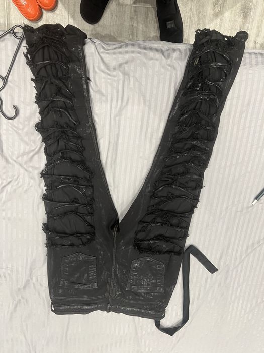 Дънки Rick Owens DRKSHDW waxed,disstressed