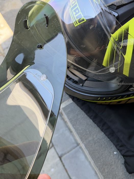 Casca moto Nolan N87 marimea L, pinlock, ochelari soare (2 viziere, neagra + transparenta)