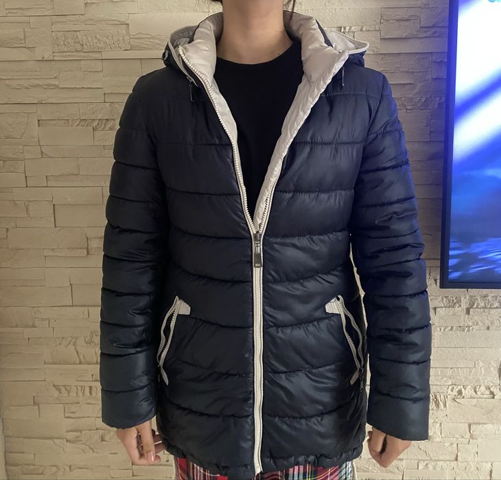 Тъмносиньо дамско яке