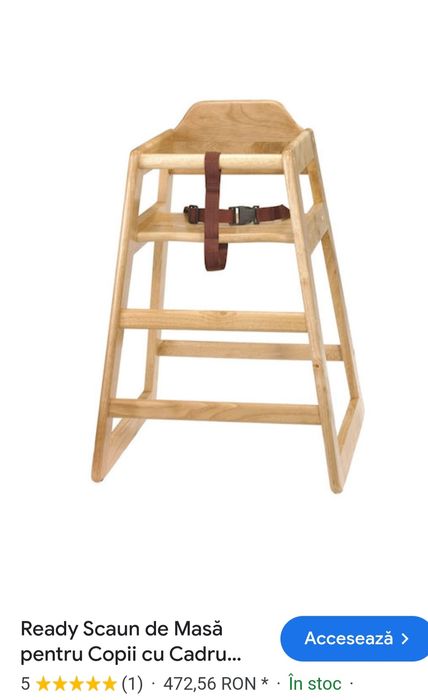 Vand carucior mic copii avion scaun de masa  din lemn