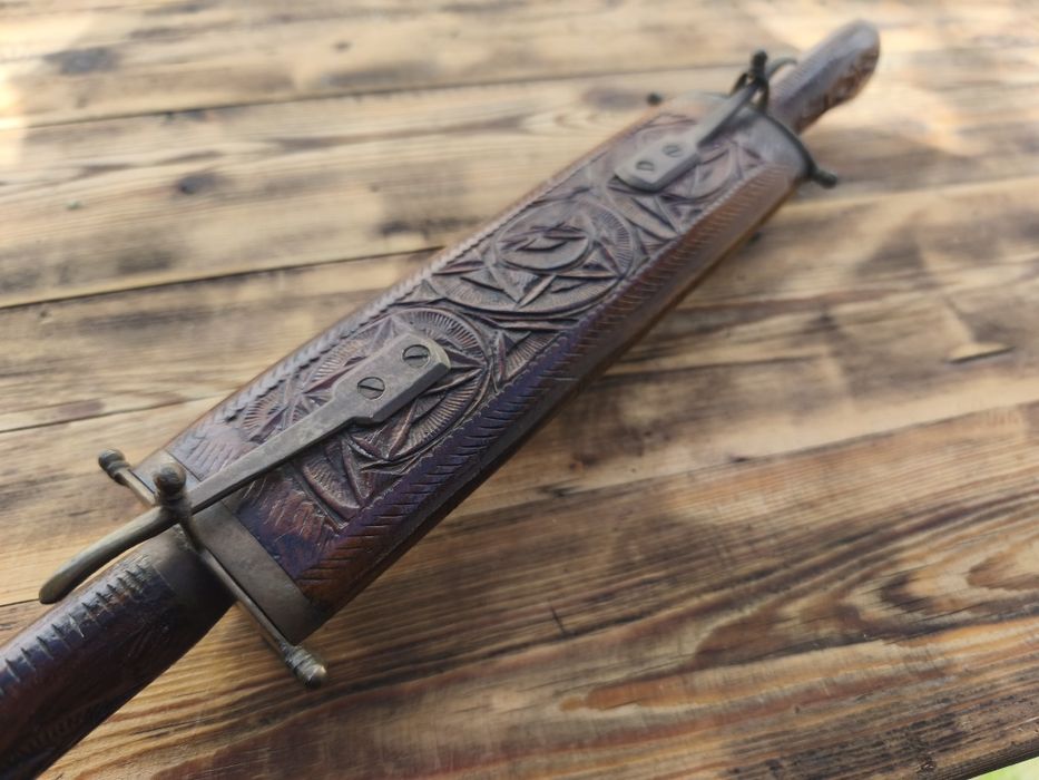 винтидж индийски комплект за рязане и сервиране на месо,