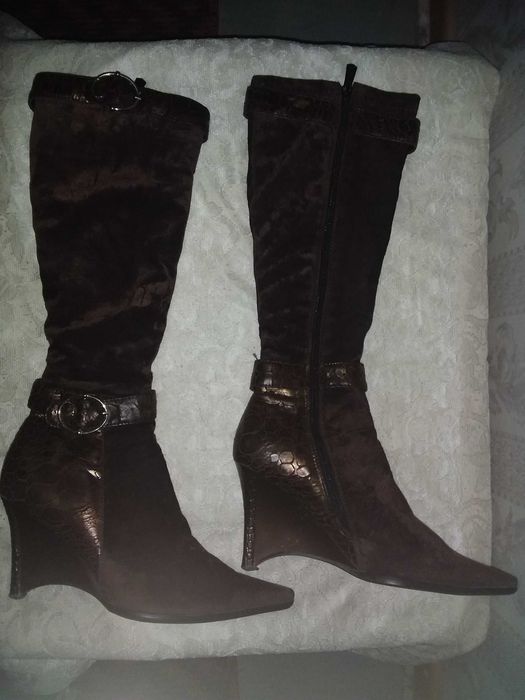 Женские сапоги из Экозамша Размер 38