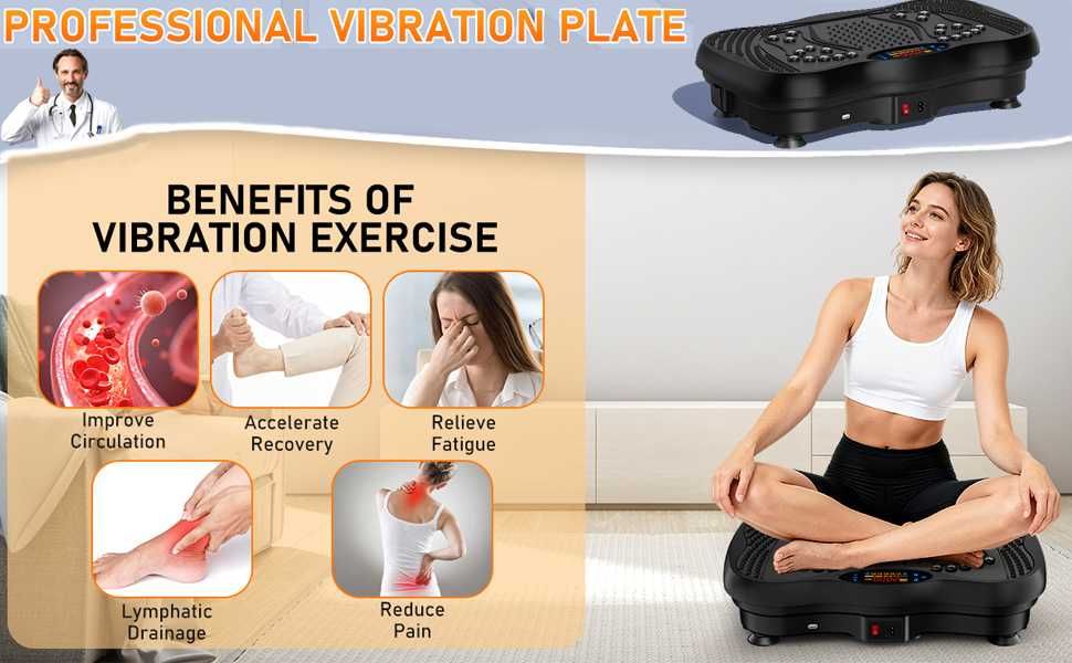 Вибро-тренажор/плоча Bluefin UltraLite – компактна, 200W, дистанционно