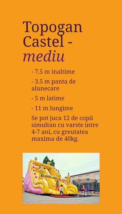 Topogan gonflabil de vânzare