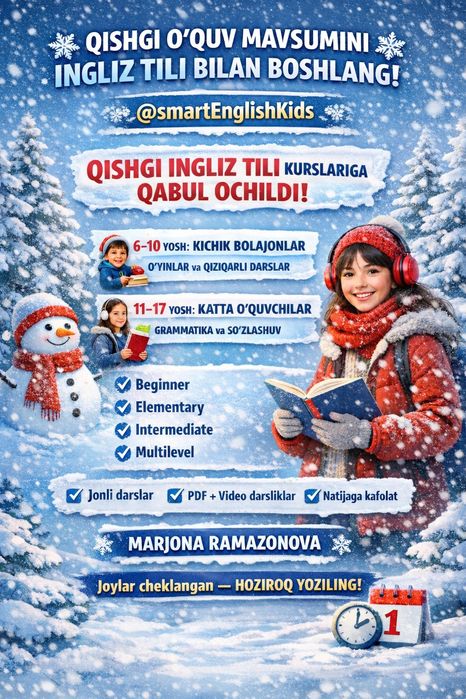 Ingliz tili.bolalar va katta yoshdagilar uchun. Onlayn tarzda