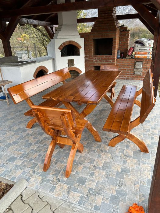 Mobilier de gradina. Masa banca si scaun foisor, terasa, filigorie