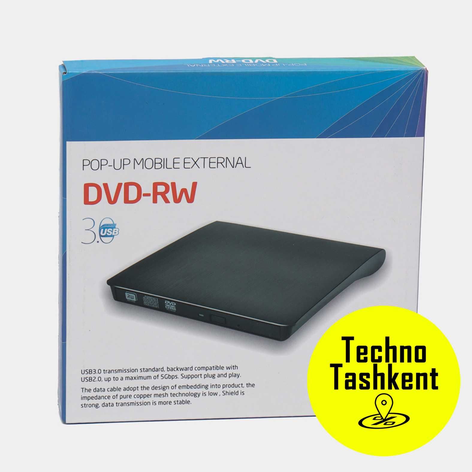 Usb DVD RW Slim (Garantiya) (Dostavka Bor): 190 000 сум - Периферийные  устройства Ташкент на Olx