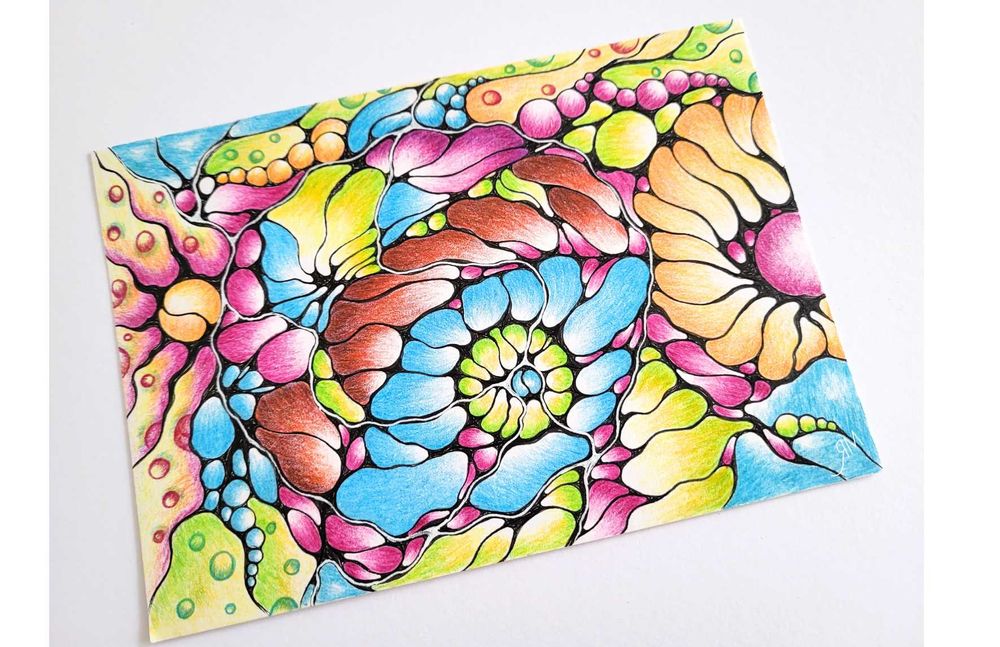 Рисунка моливи с рамка дизайн уникат закодирани положителни послания