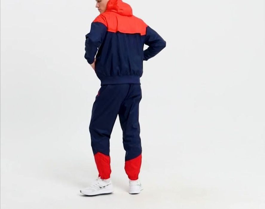 Nike Sportswear Woven Windrunner Men's Tracksuit, Red/Blue Size Medium