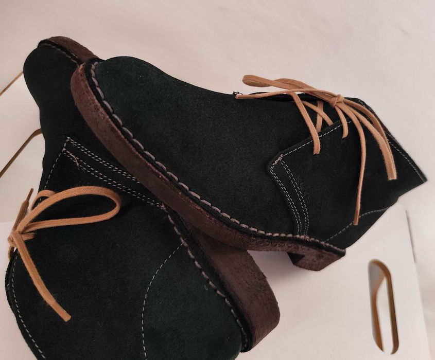 Ghete chukka 39 plain toe suede Lav Artigianale piele naturala moale