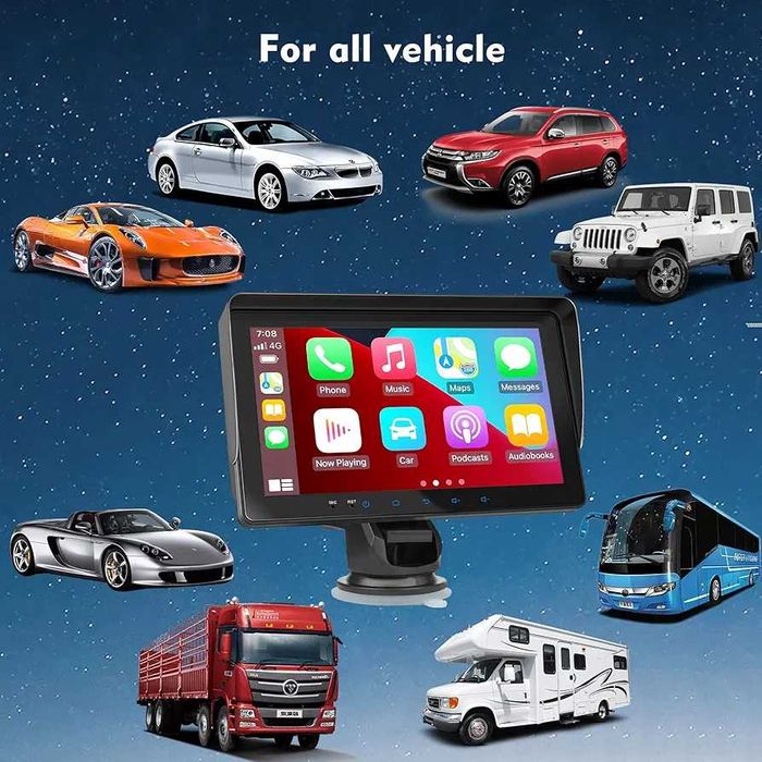 Navigatie 7" touchscreen Android auto carplay camera spate bluetooth