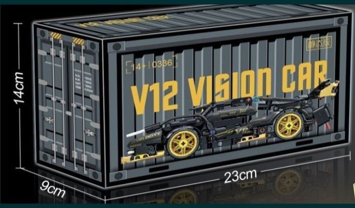 Конструктор V12 Vision Car Black Gold