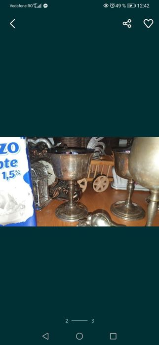Set pahare portelan si inox