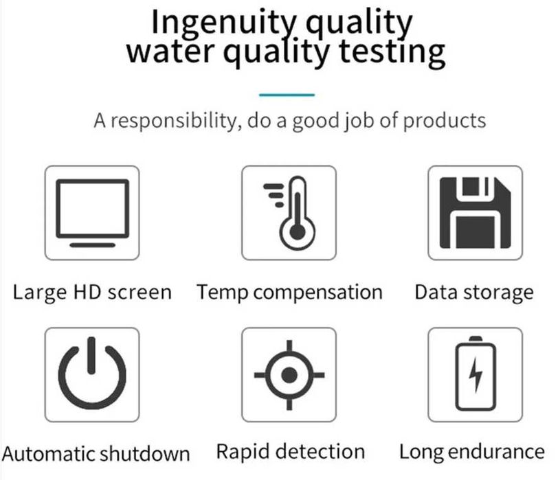 Портативный pH-метр Azovtes AE8601 - Тестер воды и кислотности