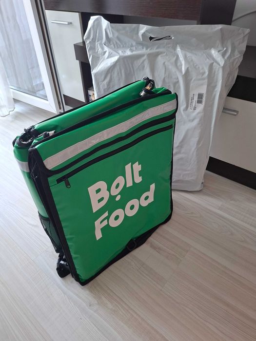 Geantă Livrare BOLT Model Nou – Sigilată, Extensibilă (Fast Food)