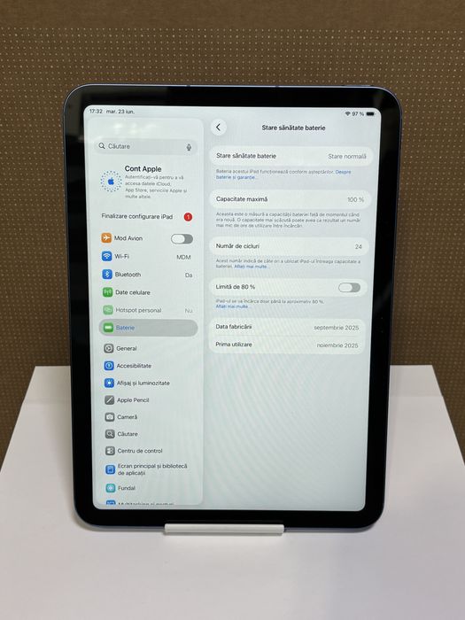 MDM vinde: Ipad A16 2025 Cellular, 128GB, Blue.