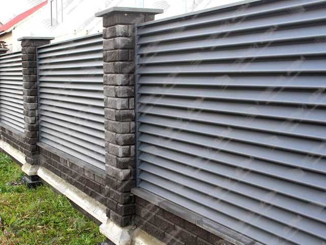 Забор жалюзи горизонтальный