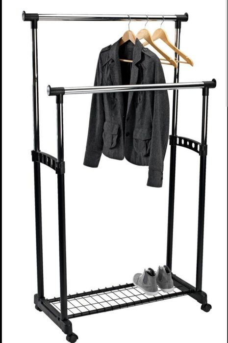 Suport umerașe GUDME dublu negru/crom