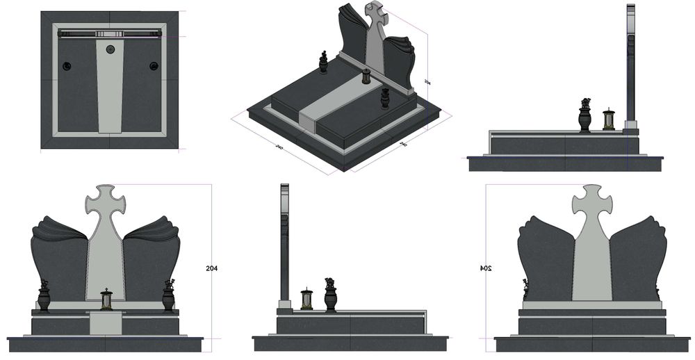 Proiectare și Vizualizare 3D Monumente Funerare - 3DS-CONSTANTINE SRL