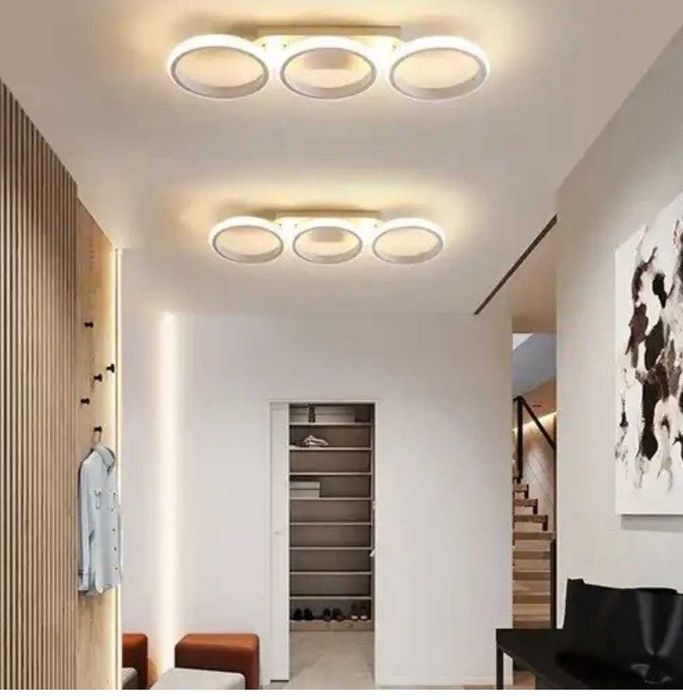 Lustra LED, alba, rotunda, 54W, calda, neutra si rece