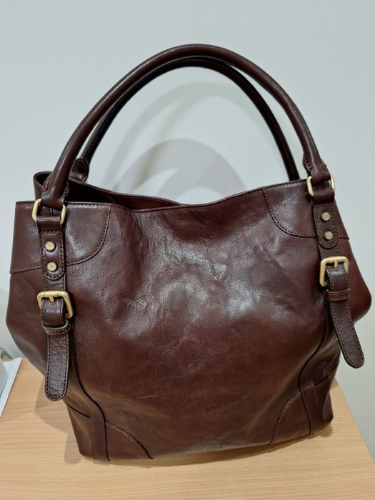 Чанта Massimo Dutti естествена кожа