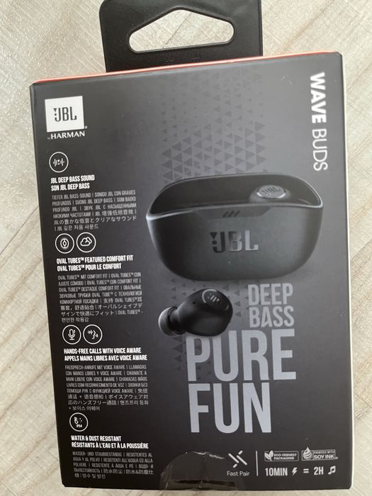 Casti audio in-ear JBL Wave Buds True Wireless Bluetooth Negru