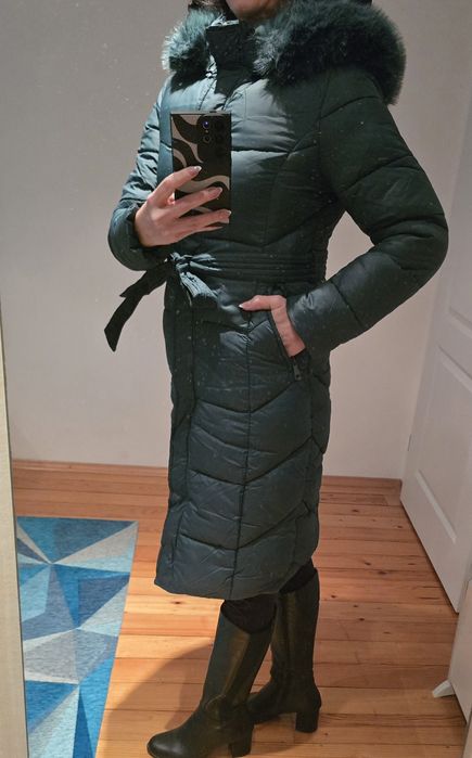 Зимно дамско дълго яке S размер