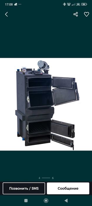 Котел Горняк 40кВт с дымоходом