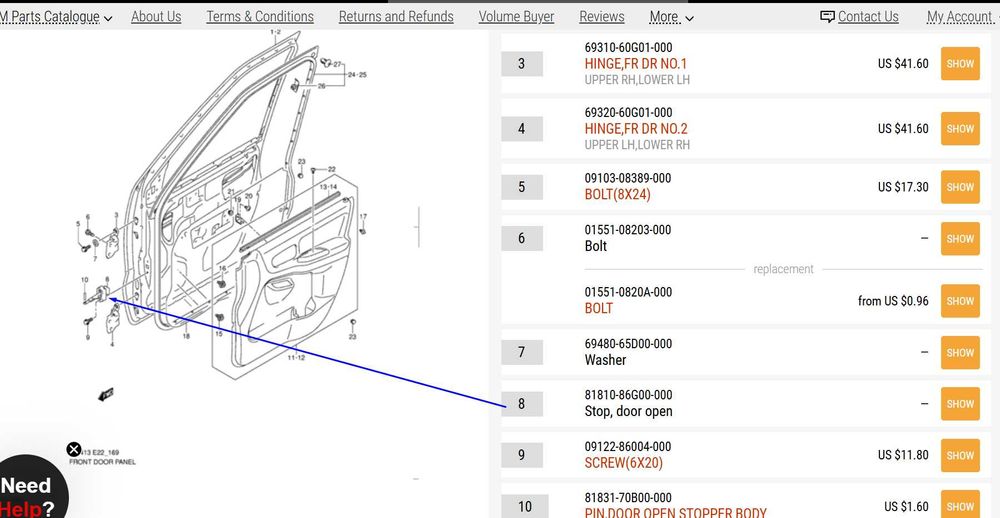 patine culisare balama usa/opritor usa-  suzuki ignis+subaru justy