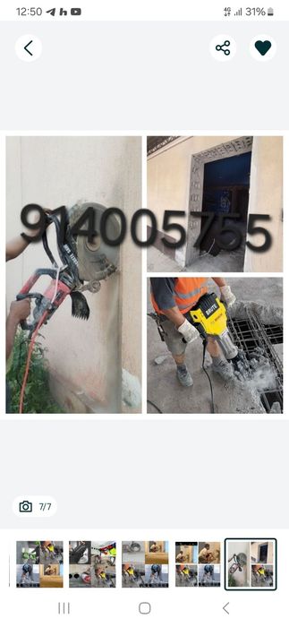 Perfarator almaz kesiw xizmati