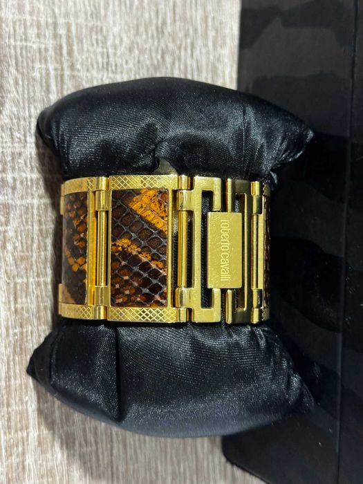 дамски часовник Roberto Cavalli Timewear (Златист / Кожа питон)