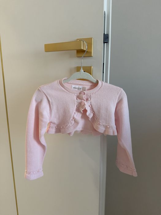 Рокля Petite Fleur Swarovski 12m + подарък жилетка розов