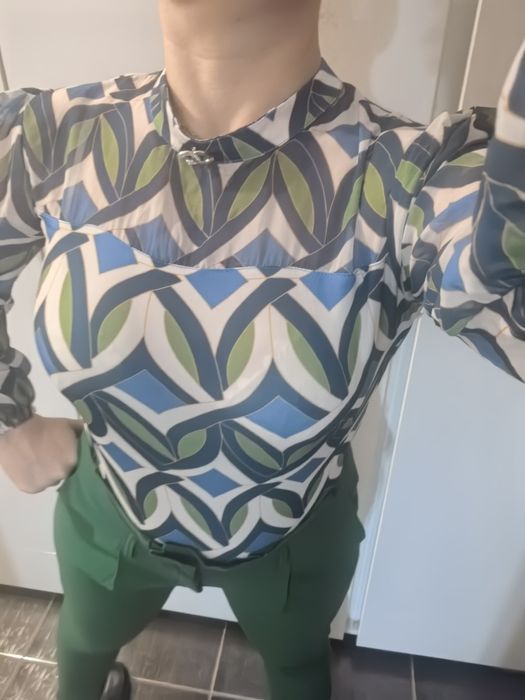 Блуза и панталон сет зелено