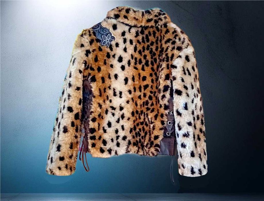 Женско яке, сезон Есен/Зима, размер L, Леопардов принт