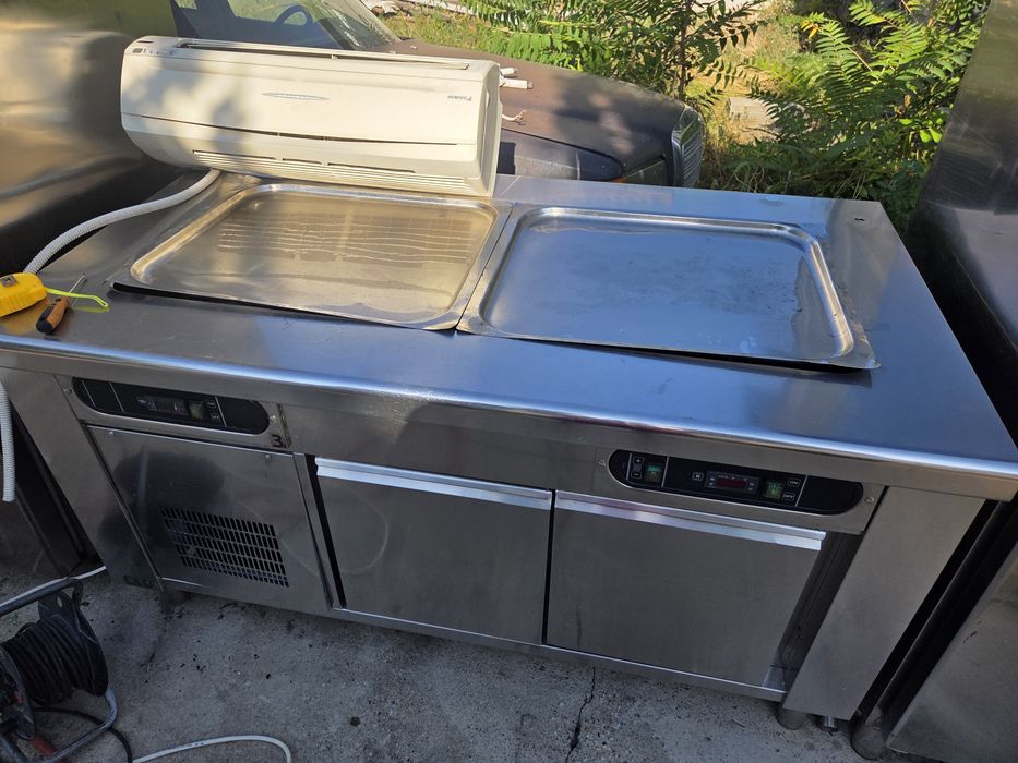 Vitrina rece si calda, Dulap.frigorific inox, frigider inox 1 sau 2 us