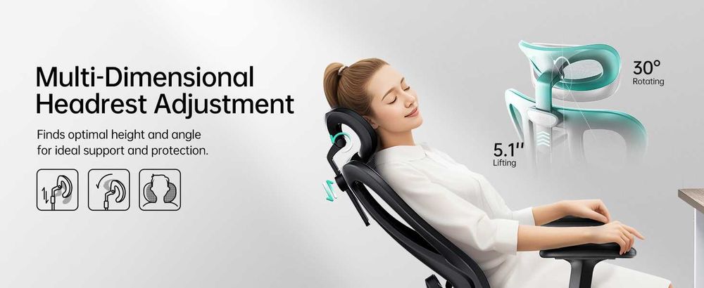 НОВ - Hbada P3 Ergonomic Office Chair – Офис стол с 2D лумбална опора, регулируем подглавник и подлакътници