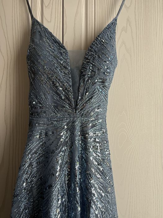 Официална дълга рокля с пайети